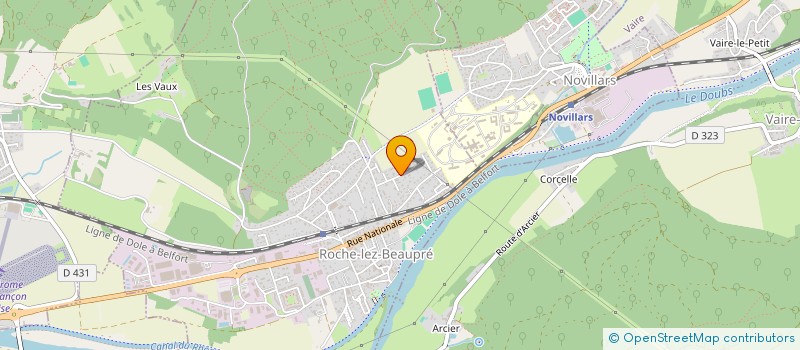 localisation de l'entreprise MADAME YVONNE BASS  ROCHE-LEZ-BEAUPRE