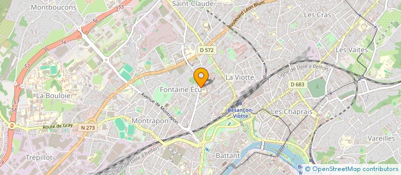 localisation de l'entreprise MADAME YVONNE BAZEAUD à BESANCON