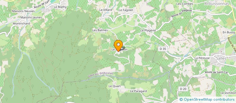 localisation de l'entreprise MADAME YVONNE BERTHELIER  VAUX EN BEAUJOLAIS