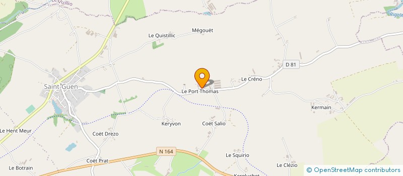localisation de l'entreprise MADAME YVONNE BERTHO  GUERLEDAN