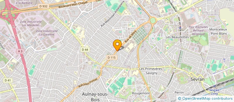 localisation de l'entreprise MADAME YVONNE BERTRAND à AULNAY SOUS BOIS