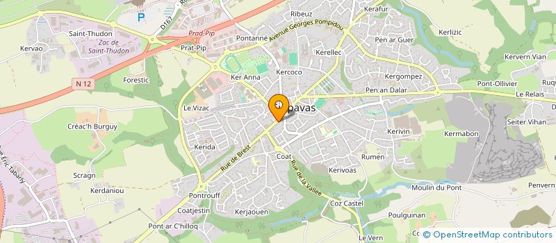 localisation de l'entreprise MADAME YVONNE BIERENT  GUIPAVAS