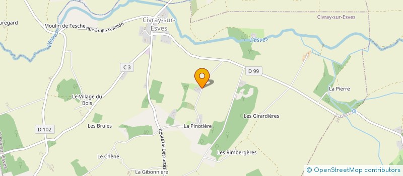 localisation de l'entreprise MADAME YVONNE BOUE  CIVRAY-SUR-ESVES