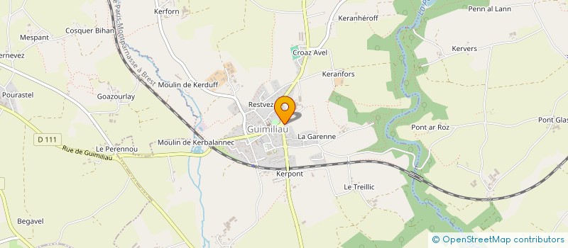 localisation de l'entreprise MADAME YVONNE BOURLES  GUIMILIAU