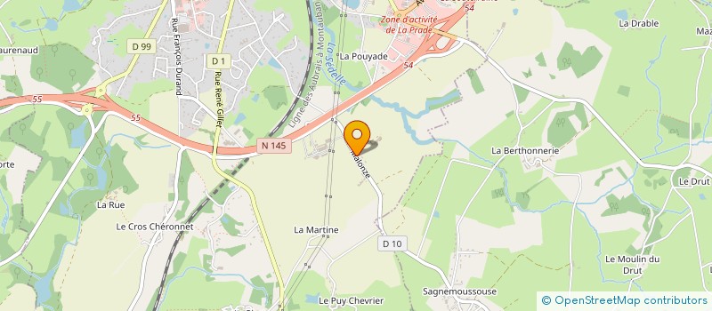 localisation de l'entreprise MADAME YVONNE CHARBONNIER  LA SOUTERRAINE