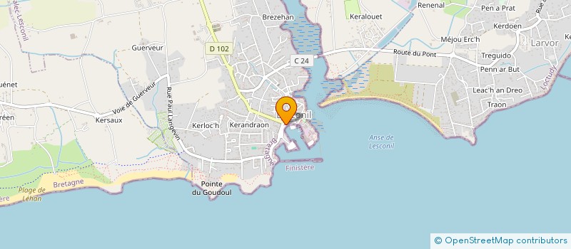 localisation de l'entreprise MADAME YVONNE CORCUFF  PLOBANNALEC-LESCONIL