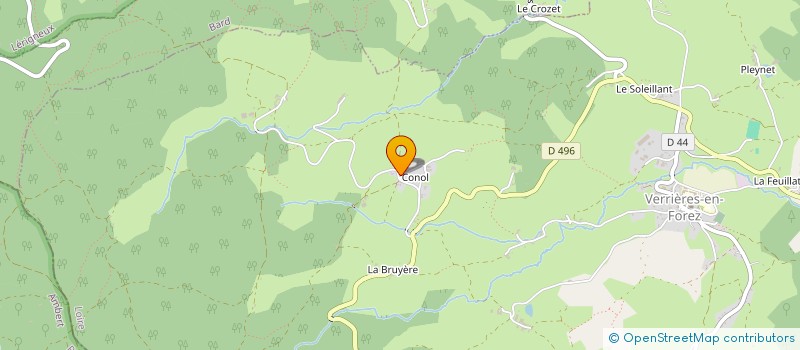 localisation de l'entreprise MADAME YVONNE COUVEL  VERRIERES-EN-FOREZ