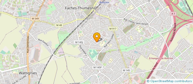 localisation de l'entreprise MADAME YVONNE DECREUS à FACHES-THUMESNIL
