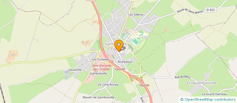 localisation de l'entreprise MADAME YVONNE DESCHAMPS  SAINTE-MERE-EGLISE