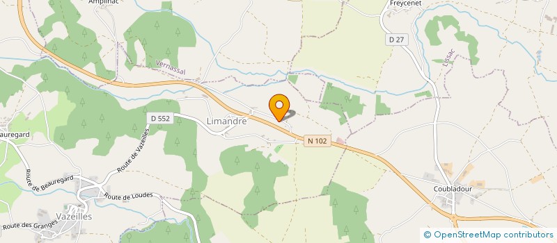 localisation de l'entreprise MADAME YVONNE DIOUDONNAT  VAZEILLES-LIMANDRE