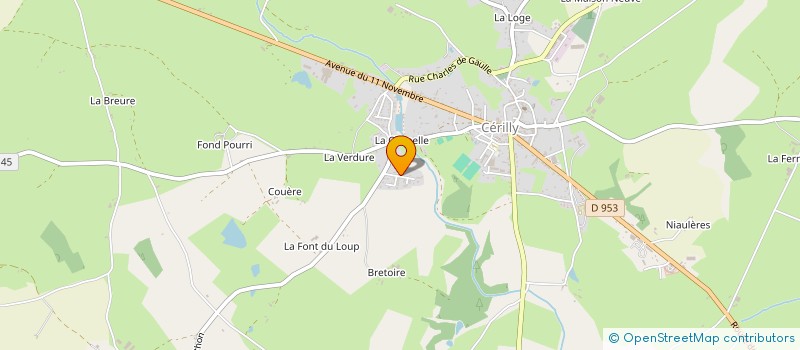 localisation de l'entreprise MADAME YVONNE DOLLET  LE BRETHON