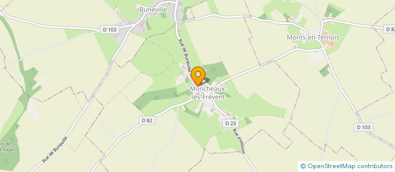 localisation de l'entreprise MADAME YVONNE DUFOSSE  MONCHEAUX-LES-FREVENT