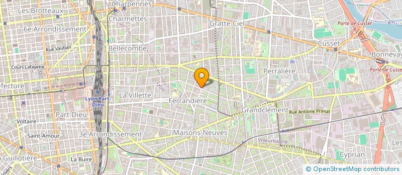 localisation de l'entreprise MADAME YVONNE FRANCOIS  VILLEURBANNE