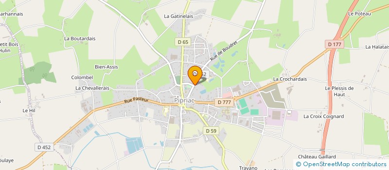 localisation de l'entreprise MADAME YVONNE GAIGNEUX  PIPRIAC