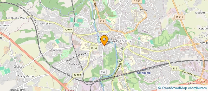 localisation de l'entreprise MADAME YVONNE GAUTIER  GUINGAMP