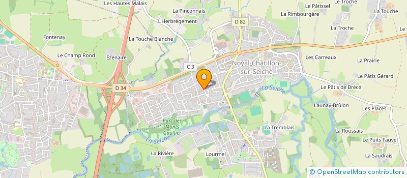 localisation de l'entreprise MADAME YVONNE GAUVIN  NOYAL-CHATILLON-SUR-SEICHE