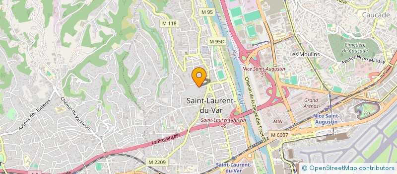 localisation de l'entreprise MADAME YVONNE GIRARD à SAINT-LAURENT-DU-VAR
