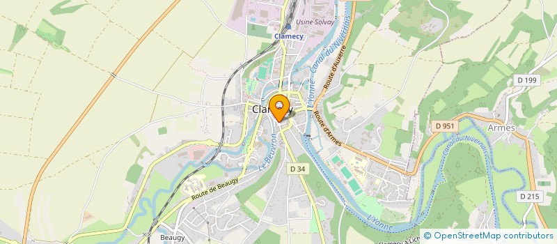 localisation de l'entreprise MADAME YVONNE GIRAUDOT  CLAMECY