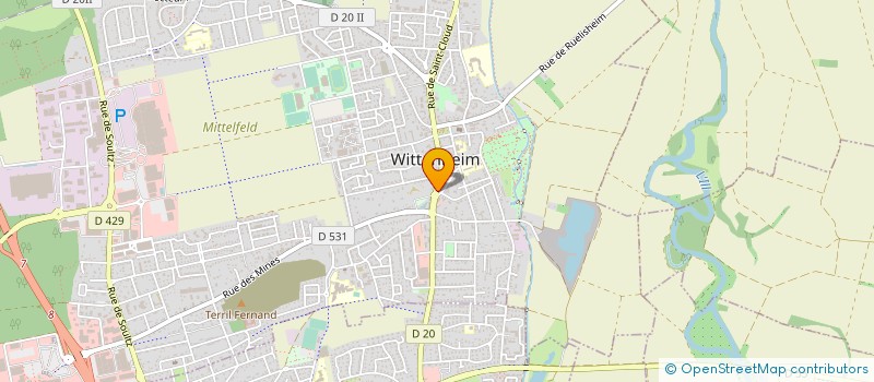 localisation de l'entreprise MADAME YVONNE GODFRIN à WITTENHEIM