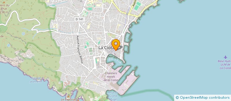 localisation de l'entreprise MADAME YVONNE GRAVIER à LA CIOTAT