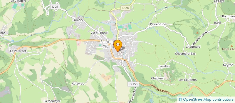 localisation de l'entreprise MADAME YVONNE GROS à SAINT-JULIEN-CHAPTEUIL