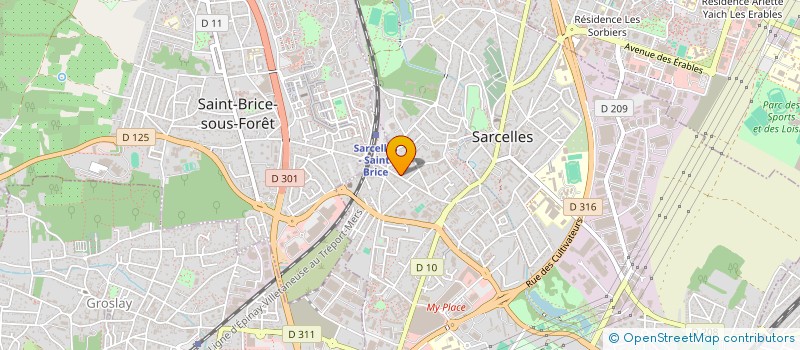 localisation de l'entreprise MADAME YVONNE GUILBERT  SARCELLES