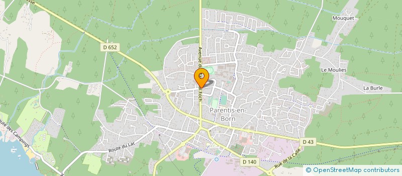 localisation de l'entreprise MADAME YVONNE GUILHAUDIS  PARENTIS-EN-BORN