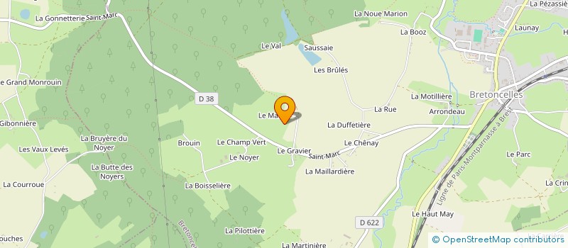localisation de l'entreprise MADAME YVONNE GUILLEMIN à BRETONCELLES