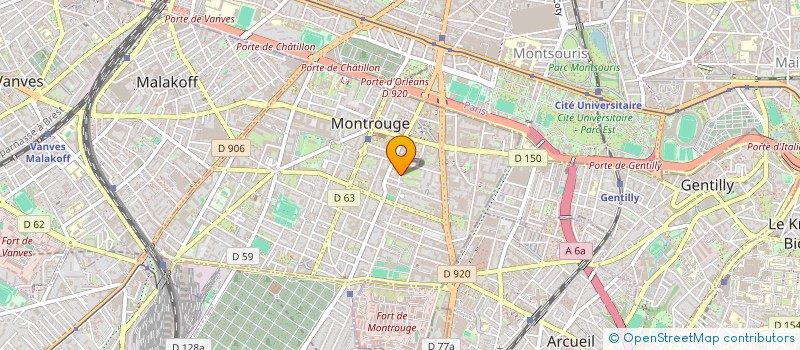 localisation de l'entreprise MADAME YVONNE GUILLOT  MONTROUGE