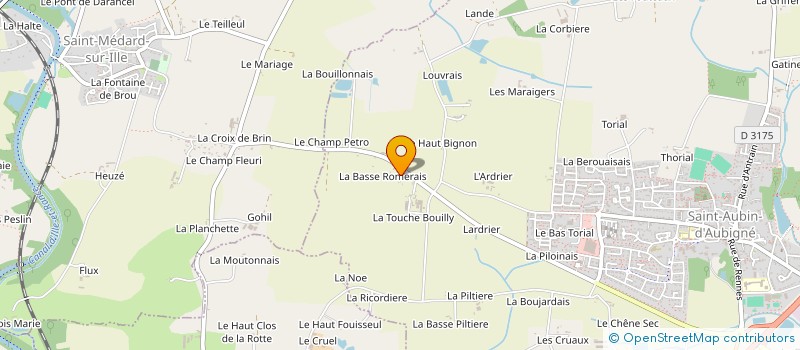 localisation de l'entreprise MADAME YVONNE HONORE à SAINT AUBIN D'AUBIGNE