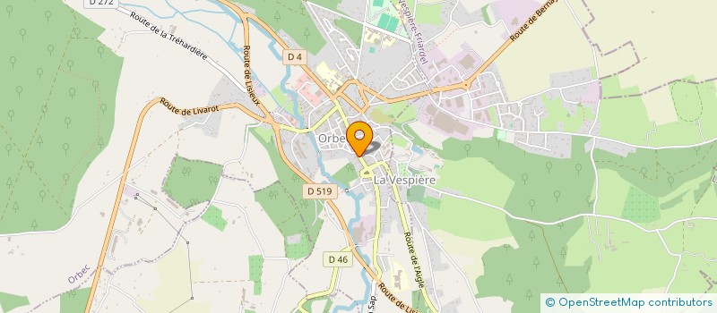 localisation de l'entreprise MADAME YVONNE HUE  ORBEC