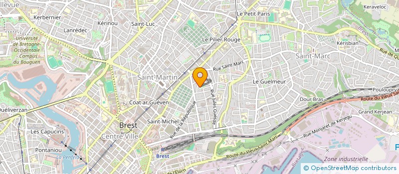 localisation de l'entreprise MADAME YVONNE JACOPIN à BREST