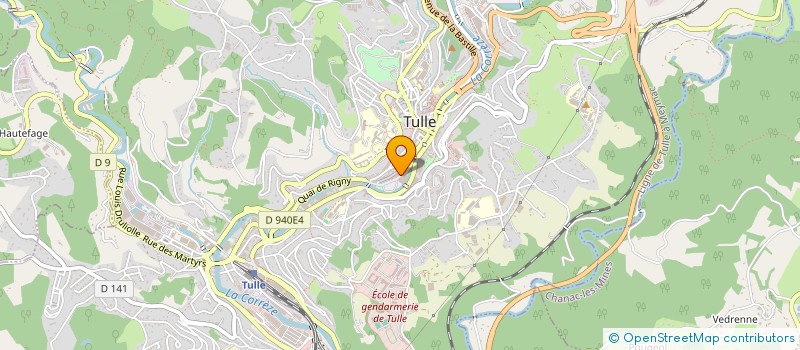 localisation de l'entreprise MADAME YVONNE JACQUET  TULLE