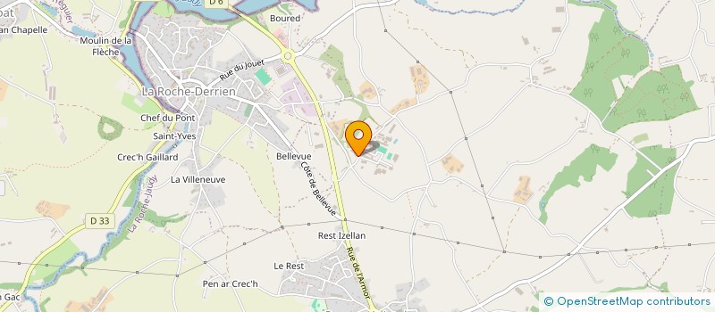 localisation de l'entreprise MADAME YVONNE KUNTZE  LA ROCHE-JAUDY