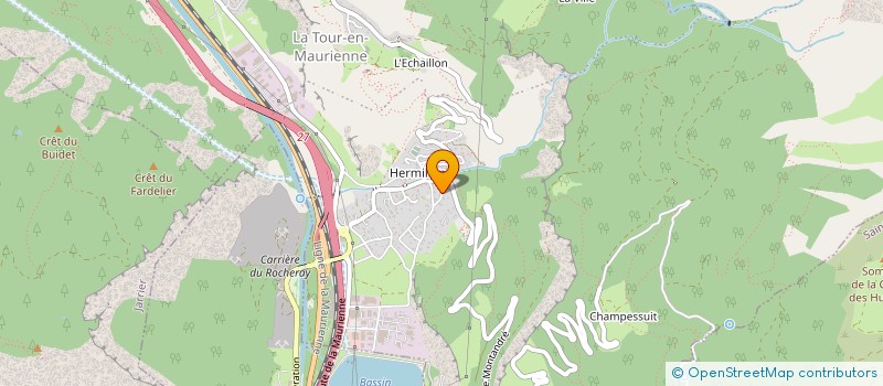 localisation de l'entreprise MADAME YVONNE LARIVE  LA TOUR-EN-MAURIENNE