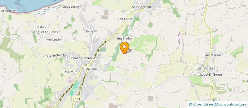 localisation de l'entreprise MADAME YVONNE LE BASTARD  PLEUBIAN