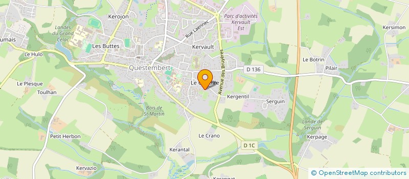 localisation de l'entreprise MADAME YVONNE LE CHAUDELEC  QUESTEMBERT