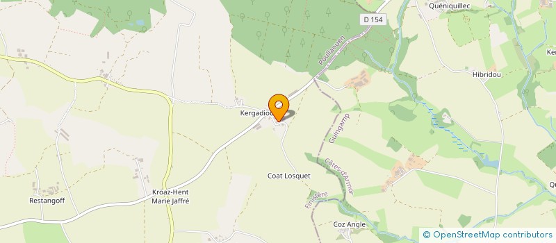 localisation de l'entreprise MADAME YVONNE LE COZ à POULLAOUEN