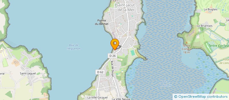 localisation de l'entreprise MADAME YVONNE LE MEUR  SAINT-JACUT-DE-LA-MER