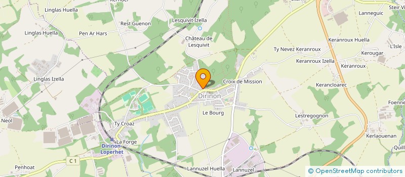 localisation de l'entreprise MADAME YVONNE LESCOP à DIRINON