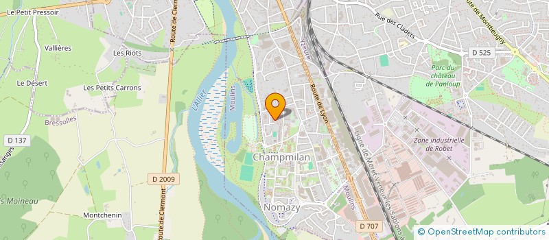 localisation de l'entreprise MADAME YVONNE LETYRANT  MOULINS