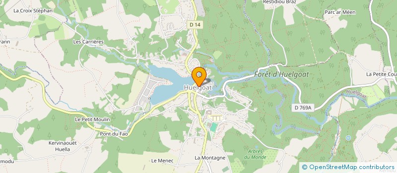 localisation de l'entreprise MADAME YVONNE LOZACH  HUELGOAT