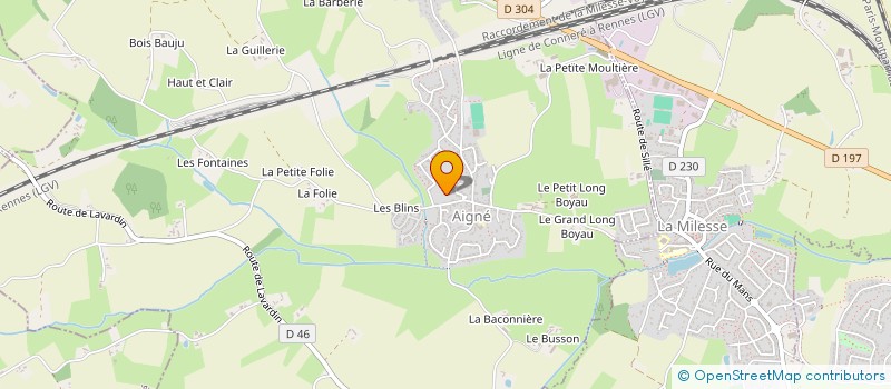 localisation de l'entreprise MADAME YVONNE LUCAS  AIGNE