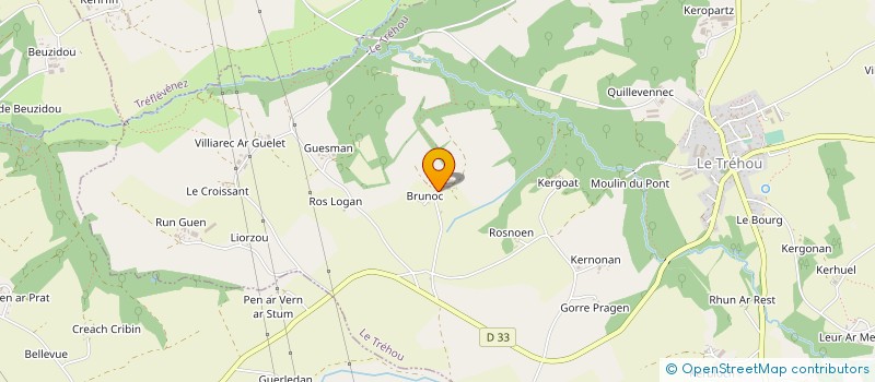 localisation de l'entreprise MADAME YVONNE MAOUT  LE TREHOU