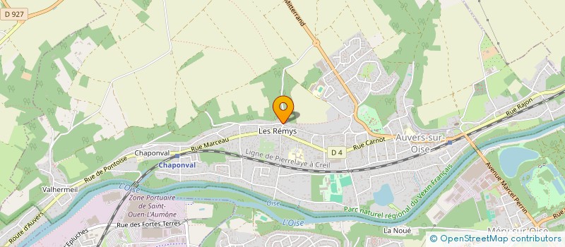 localisation de l'entreprise MADAME YVONNE MARTIN  AUVERS-SUR-OISE