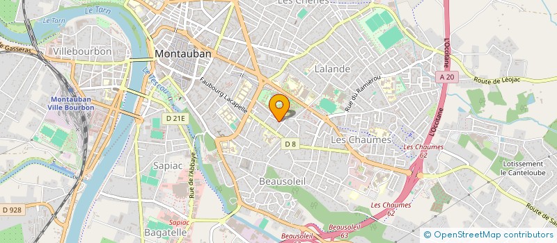 localisation de l'entreprise MADAME YVONNE MAURY  MONTAUBAN