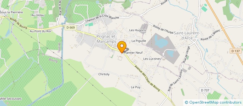 localisation de l'entreprise MADAME YVONNE METAYER à PRIGNAC-ET-MARCAMPS