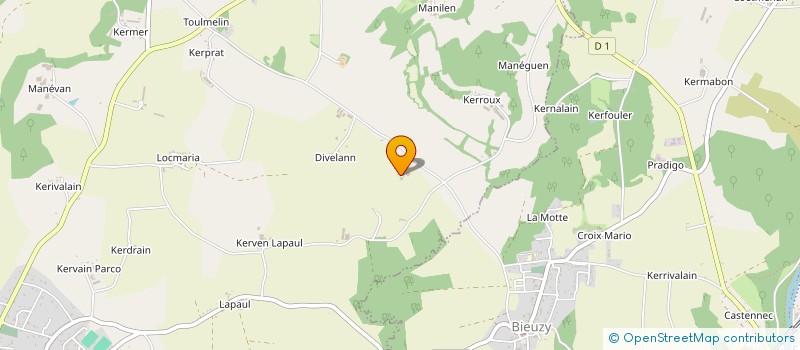 localisation de l'entreprise MADAME YVONNE NICOL  PLUMELIAU-BIEUZY