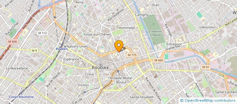 localisation de l'entreprise MADAME YVONNE NITH à ROUBAIX