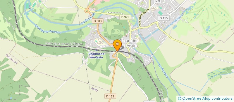 localisation de l'entreprise MADAME YVONNE OLIVER  CHAUMONT-EN-VEXIN